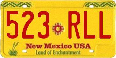 NM license plate 523RLL