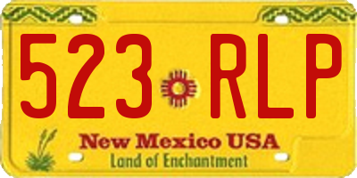 NM license plate 523RLP