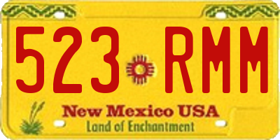 NM license plate 523RMM
