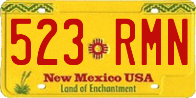 NM license plate 523RMN