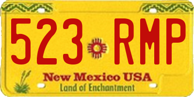 NM license plate 523RMP