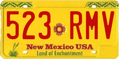 NM license plate 523RMV