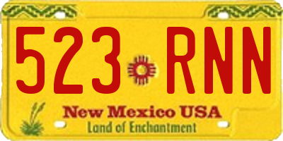 NM license plate 523RNN