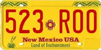 NM license plate 523ROO