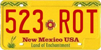 NM license plate 523ROT