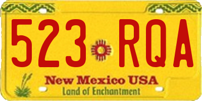 NM license plate 523RQA