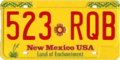 NM license plate 523RQB