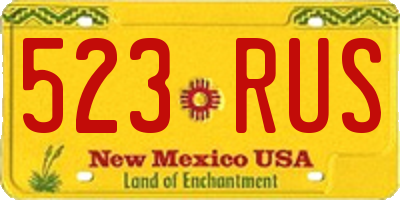 NM license plate 523RUS
