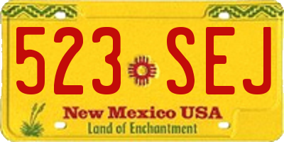 NM license plate 523SEJ