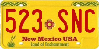NM license plate 523SNC