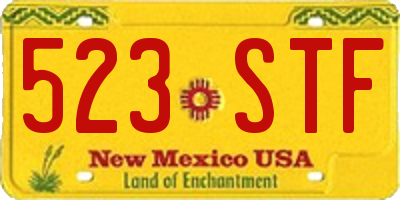 NM license plate 523STF