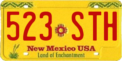 NM license plate 523STH