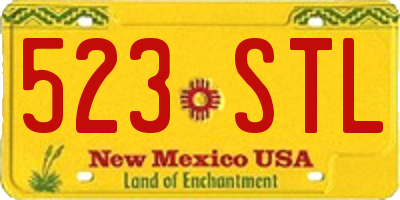 NM license plate 523STL