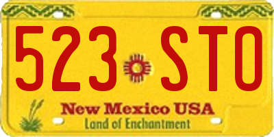 NM license plate 523STO