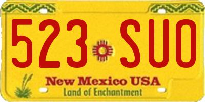 NM license plate 523SUO