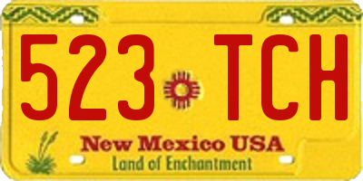 NM license plate 523TCH
