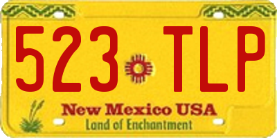 NM license plate 523TLP