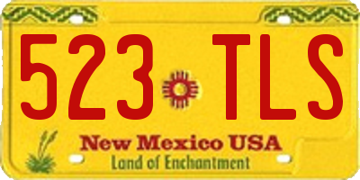 NM license plate 523TLS