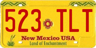 NM license plate 523TLT