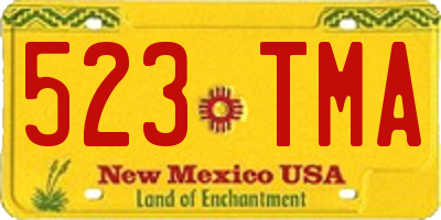 NM license plate 523TMA