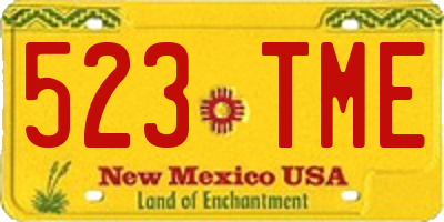 NM license plate 523TME