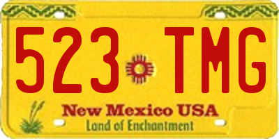 NM license plate 523TMG