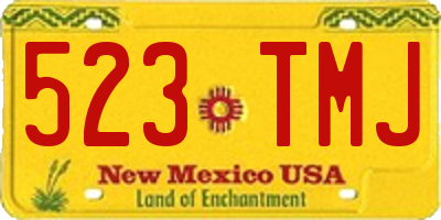 NM license plate 523TMJ