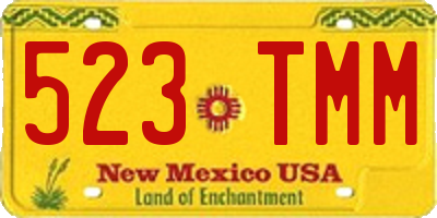 NM license plate 523TMM