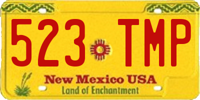 NM license plate 523TMP