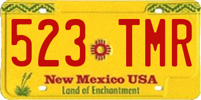 NM license plate 523TMR