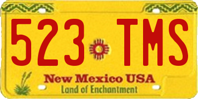 NM license plate 523TMS