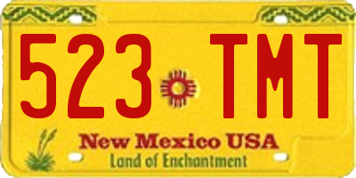 NM license plate 523TMT