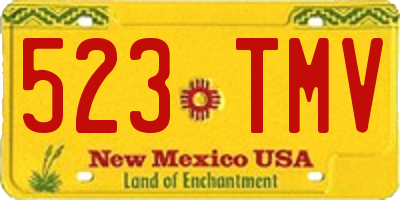 NM license plate 523TMV