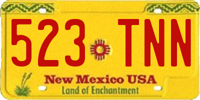 NM license plate 523TNN
