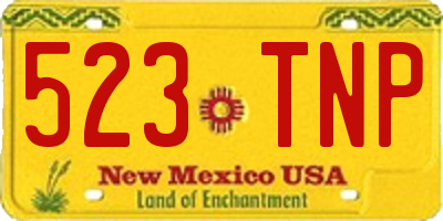 NM license plate 523TNP