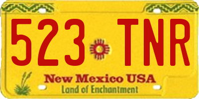NM license plate 523TNR