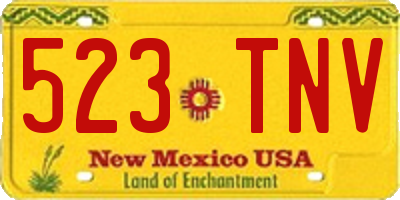 NM license plate 523TNV