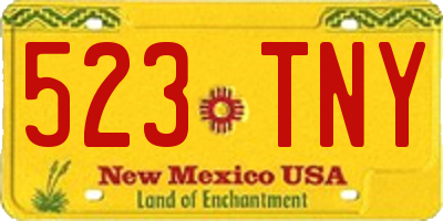 NM license plate 523TNY