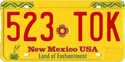NM license plate 523TOK