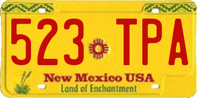 NM license plate 523TPA