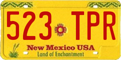 NM license plate 523TPR
