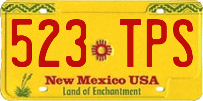 NM license plate 523TPS