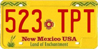 NM license plate 523TPT