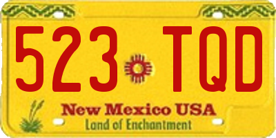 NM license plate 523TQD