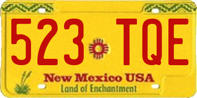 NM license plate 523TQE