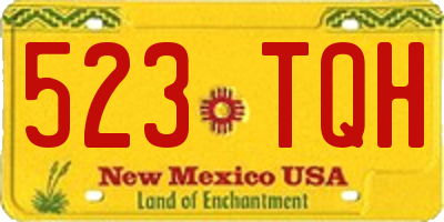 NM license plate 523TQH