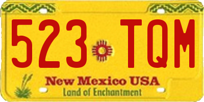 NM license plate 523TQM