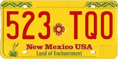 NM license plate 523TQO