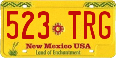 NM license plate 523TRG
