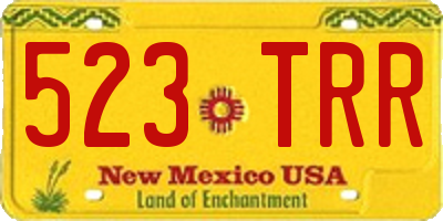 NM license plate 523TRR